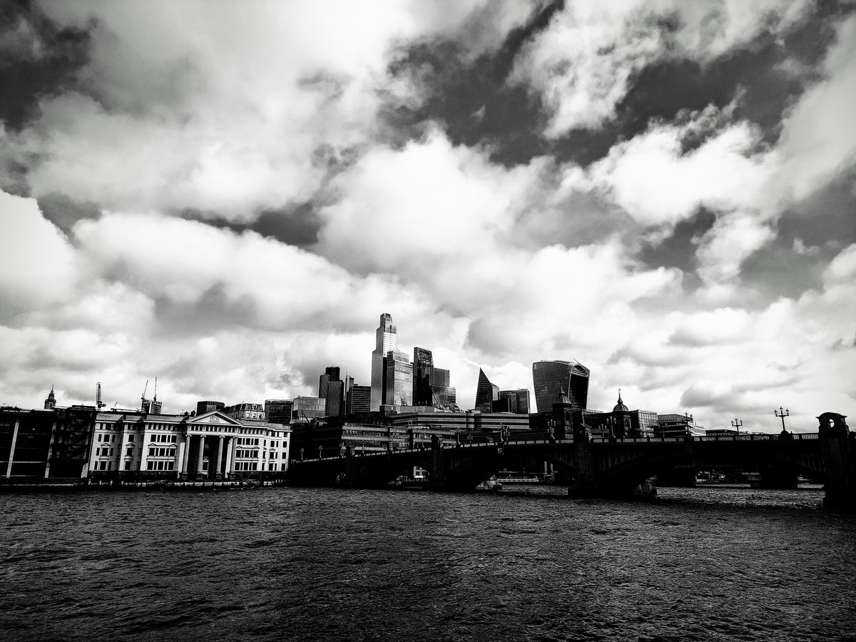 view of city of London over River Thames